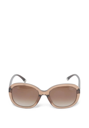 CHANEL Pre-Owned 1986-1988 logo-detail sunglasses - Brown