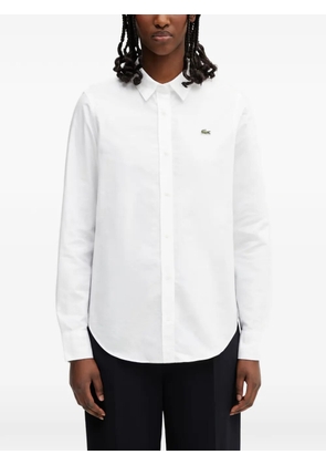 Lacoste logo-patch button-down shirt - White