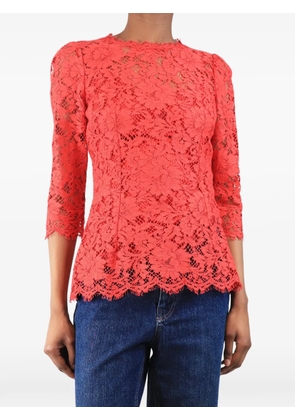 Dolce & Gabbana Pre-Owned lace three-quarter sleeve blouse - Red