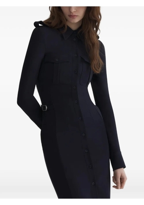 Mugler military shirt dress - Blue