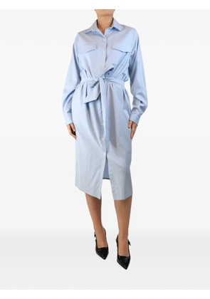 Eleventy belted shirt midi dress - Blue
