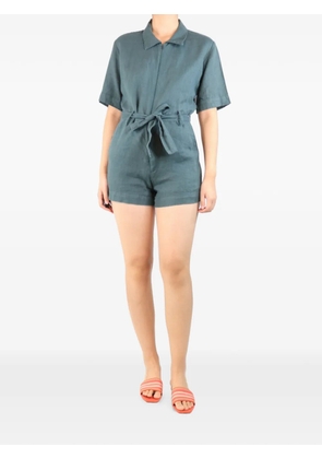 Rivet Utility belted short-sleeved playsuit - Green