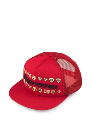 Supreme pin-embellished five-panel cap - Red