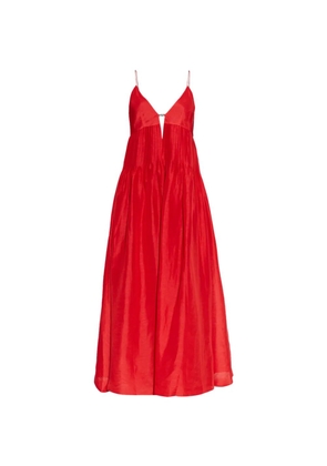 Tory Burch Double T-detail pleated maxi dress - Red