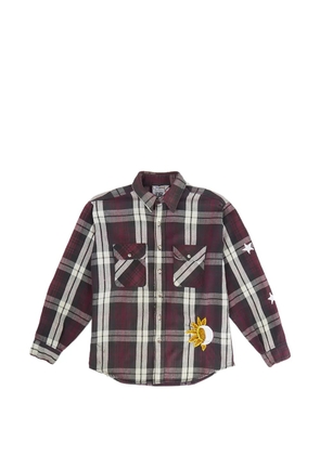 DRx FARMAxY FOR LN-CC embroidered check-motif shirt