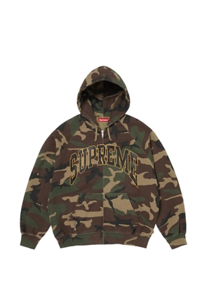 Supreme Cracked Ranglan zip-up hoodie - Green