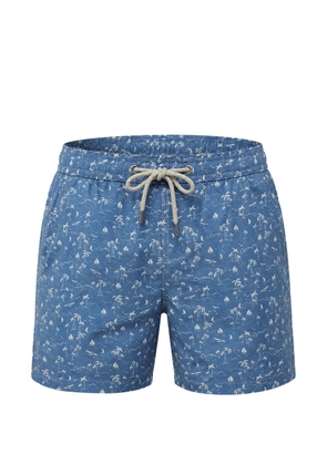 MC2 Saint Barth palm-tree print swim shorts - Blue