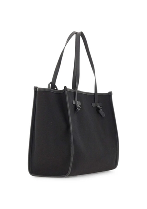 MARCELLA CLUB large Marcella leather-trim shoulder bag - Black