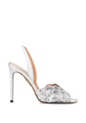Aquazzura Ce Soir crystal-embellished heeled sandals - Silver