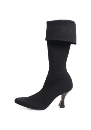 NEOUS fold-over knit boots - Black