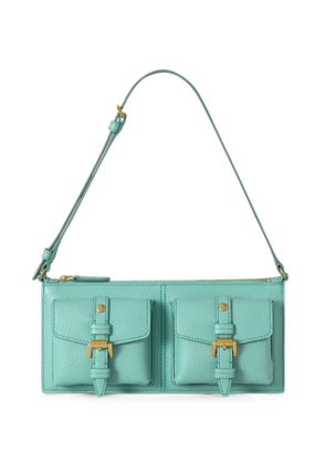Mulberry Roxanne buckle-detail pebbled shoulder bag - Blue