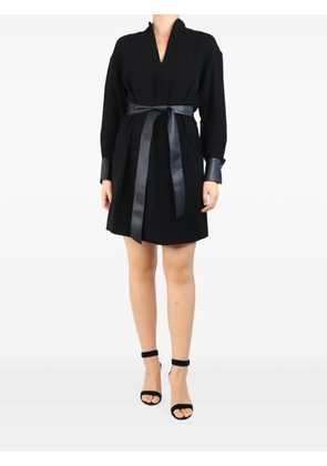 Vince V-neck belted mini dress - Black