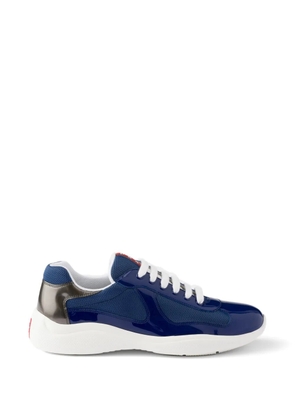 Prada patent-leather and technical-fabric America's Cup sneakers - Blue