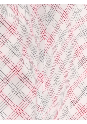 Isaia check-pattern face mask - White
