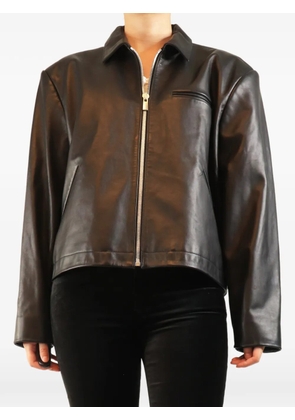 Magda Butrym zip-up leather jacket - Black
