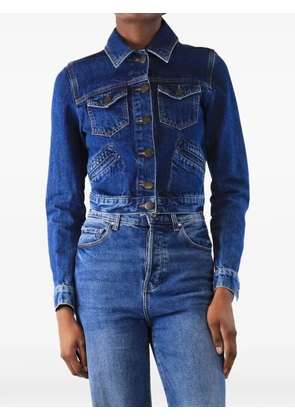 Maje cropped denim jacket - Blue