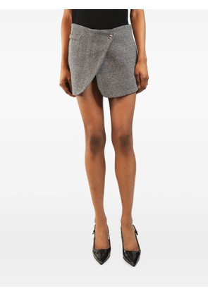 Coperni wrap-design mini skirt - Grey