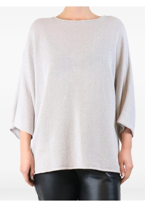 Fabiana Filippi sequin-embellished sweater - Neutrals