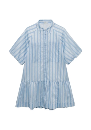Simkhai Crissy striped ruffled mini dress - Blue