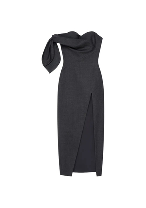 Givenchy knot-detail strapless midi dress - Grey