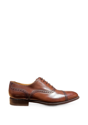 CALCE brogue-detail leather oxford shoes - Brown