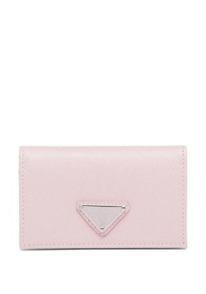 Prada triangle-logo cardholder - Pink