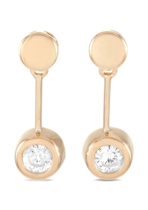 LB Exclusive 14K yellow gold diamond earrings