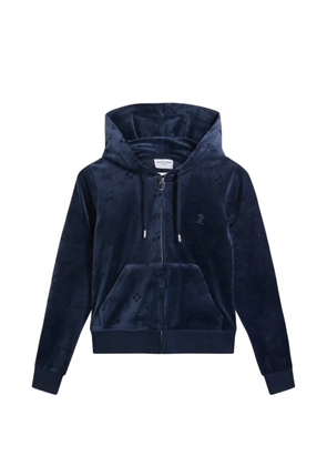 Juicy Couture monogram textured hoodie - Blue