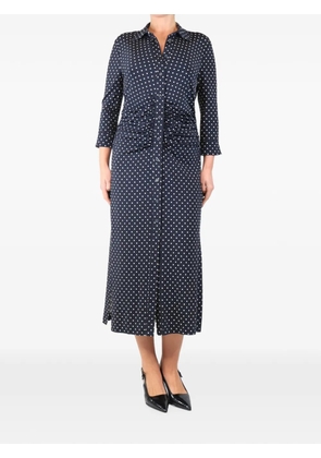 Altuzarra ruched polka-dot midi dress - Blue