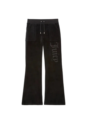 Juicy Couture crystal-embellished velour track pants - Black