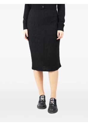 CHANEL Pre-Owned wool-blend midi skirt - Black