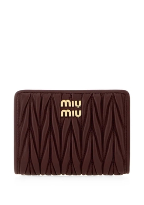 Miu Miu Matelassé wallet - Brown