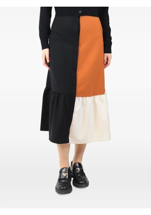 Chinti & Parker colour-block button-up midi skirt - Black