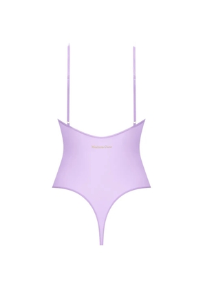Maison Close Double Sens sheer thong bodysuit - Purple