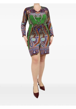 Etro Pre-Owned paisley-print mini dress - Green