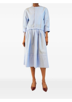 Marni Pre-Owned drawstring-waist poplin midi dress - Blue