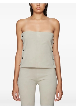 Roni Ilan button-up strapless top - Neutrals