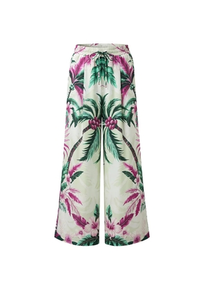 F.R.S For Restless Sleepers palm-print drawstring palazzo pants - Green