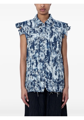 Limi Feu textured weave sleeveless jacket - Blue