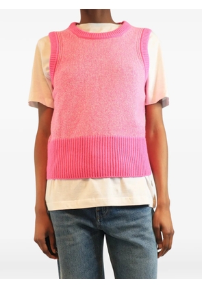 ME+EM ribbed-trim sweater vest - Pink