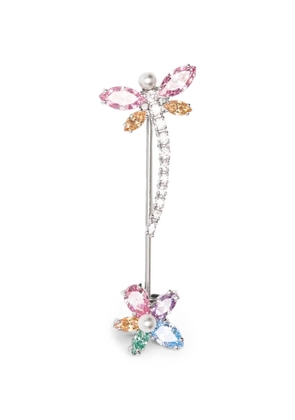 Swarovski x Ariana Grande crystal and cubic zirconia brooch - Silver