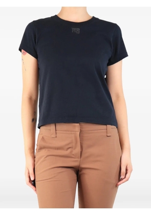 Pre-Owned Alexander Wang logo cropped T-shirt - Black