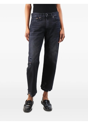 R13 distressed cropped jeans - Black