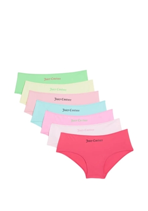 Juicy Couture Days Of The Weekend logo-print boxers (set of seven) - Pink