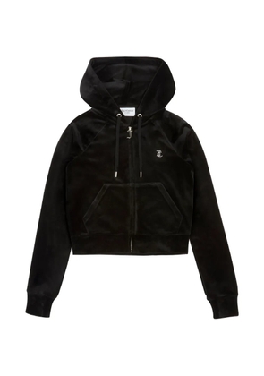 Juicy Couture Aries diamanté velour hoodie - Black