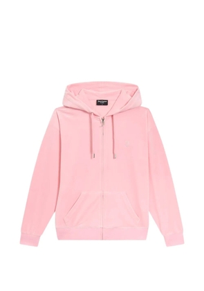 Juicy Couture logo-embroidered oversized hoodie - Pink
