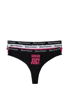 Juicy Couture Diddy logo-waistband briefs (set of three) - Black