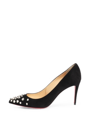 Christian Louboutin Pre-Owned studded pointed-toe suede heeled pumps - Black