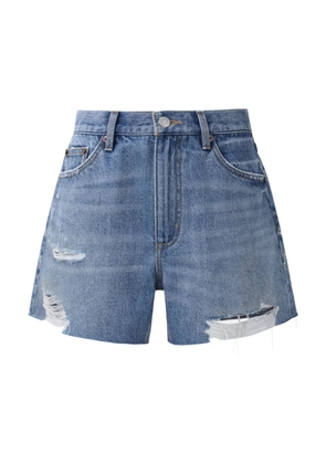 Hey Joanie distressed frayed-hem shorts - Blue