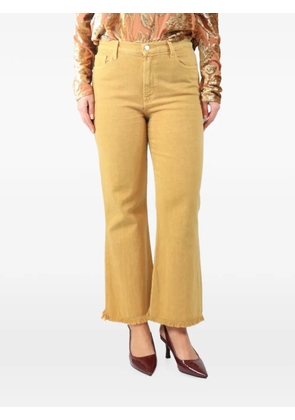 J Brand fringed-hem straight-leg denim jeans - Yellow